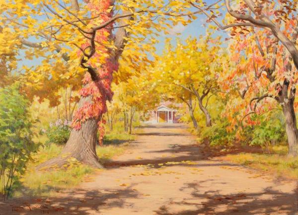 House Behind The Autumn Trees by Johan Krouthén