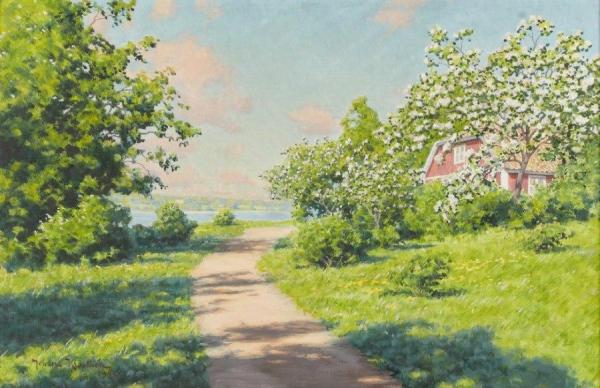 House On The Lake by Johan Krouthén