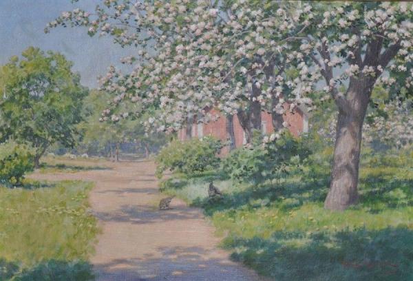 House With Fruit Trees by Johan Krouthén