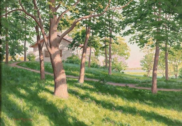 Houses On The Hill by Johan Krouthén