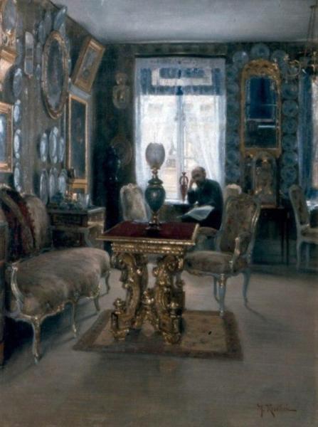 Interior At The Bookseller Henric Carlsson by Johan Krouthén