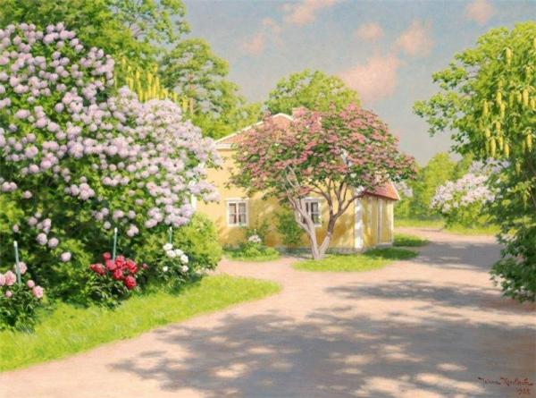 Lilacs In Bloom by Johan Krouthén