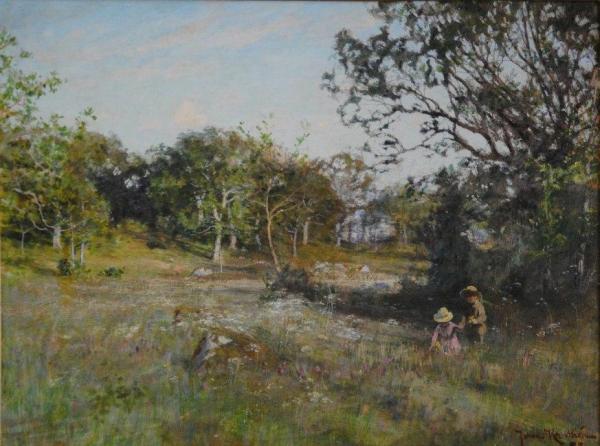 Meadow With Children by Johan Krouthén