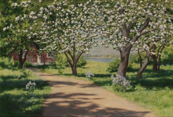 Orchard In Bloom by Johan Krouthén