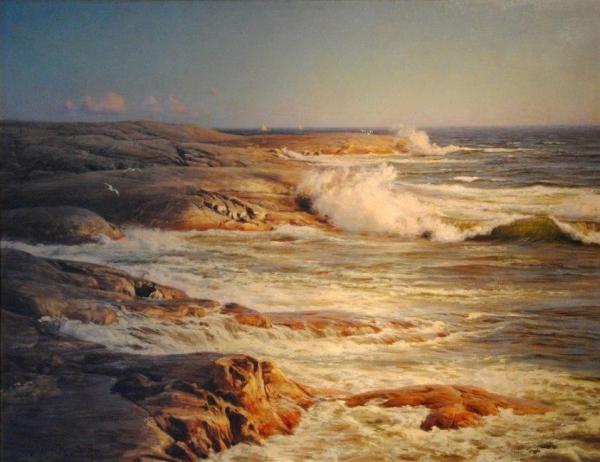 Rocks And Seagulls by Johan Krouthén