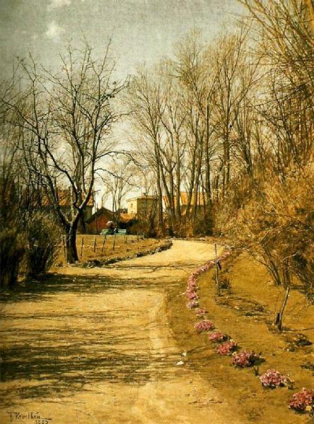 Spring by Johan Krouthén Oil Painting Reproductions