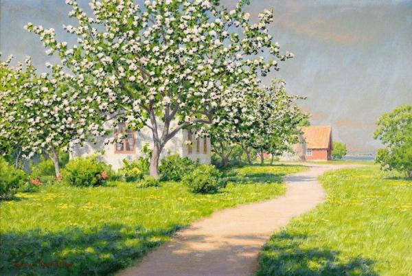 Summer Landscape by Johan Krouthén