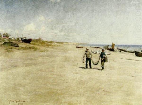 The Beach In Skagen by Johan Krouthén