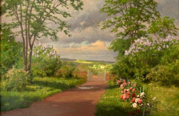 View Of The Blooming Garden by Johan Krouthén