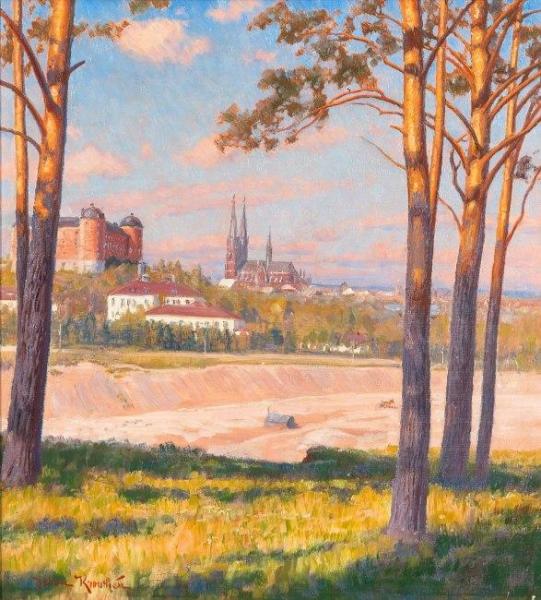 View Of Uppsala by Johan Krouthén Oil Painting Reproductions