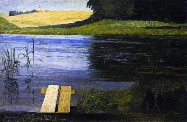 View Of A Pond by Johan Thomas Lundbye