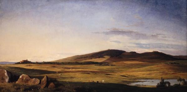 Zealand Landscape,view From Bjerreso Mark Towards Vejrhoj And Dragsholm Manor by Johan Thomas Lundbye