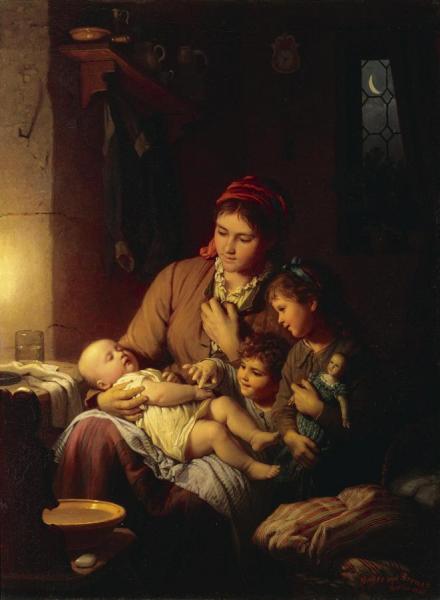 BrÜderchen SchlÄft by Johann Georg Mayer Von Bremen