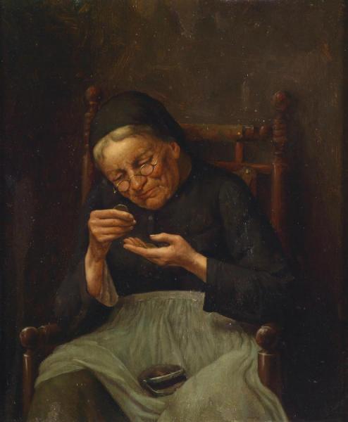 Johann Georg Mayer Von Bremen Mother Counting Money
