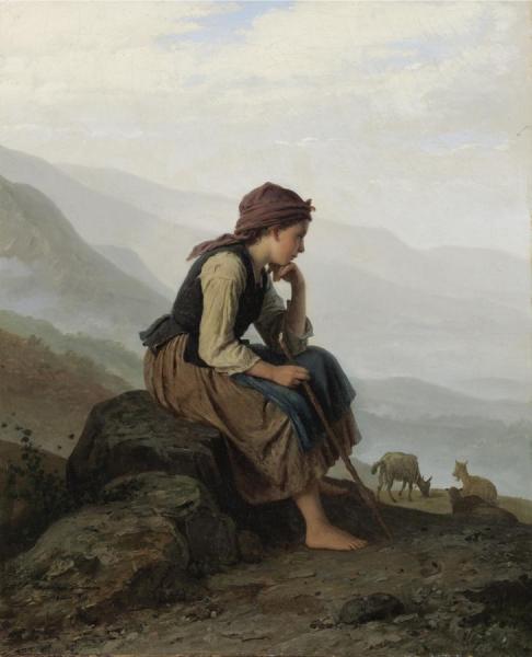 Johann Georg Mayer Von Bremen The Little Goat Herder