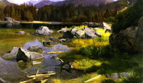 The Hintersee, Near Berchtesgaden by Johann Gottfried Steffan