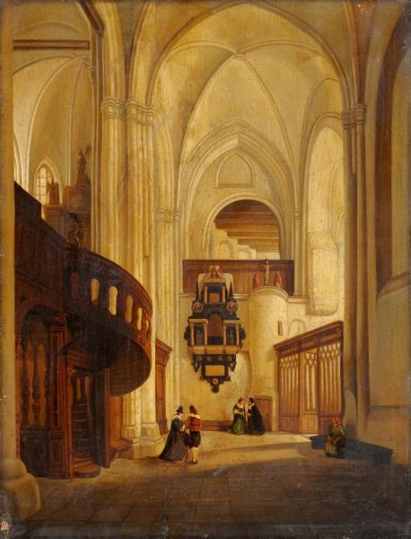 Interior Of A Church by Johannes Bosboom