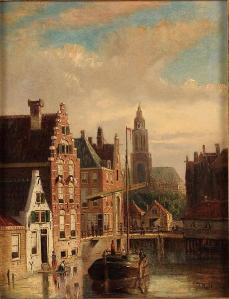 Dutch Cityscape by Johannes Frederik Hulk