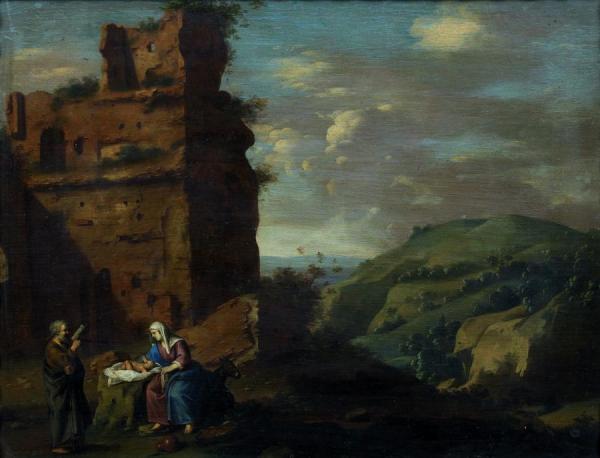 The Rest On The Flight Into Egypt by Johannes Van Haensbergen Oil Painting Reproductions