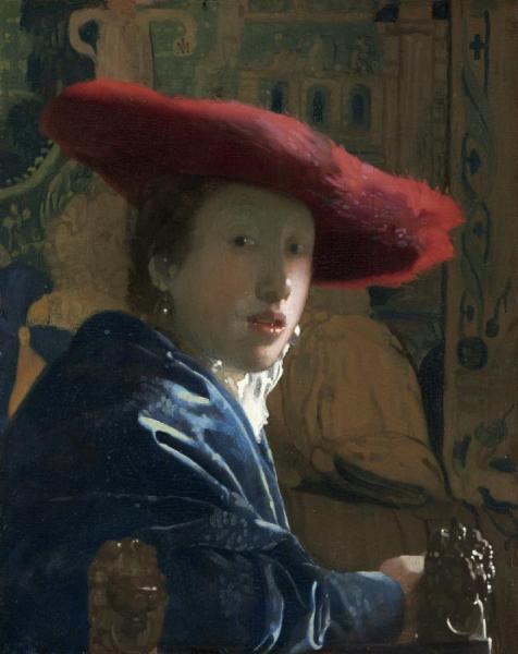 Girl With A Red Hat by Johannes Vermeer