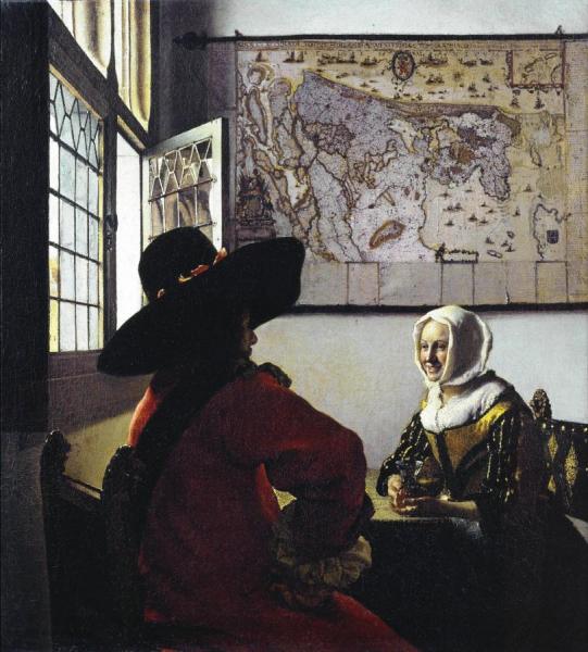 Soldier And A Laughing Girl by Johannes Vermeer