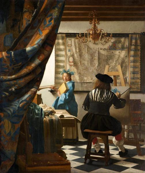 The Art Of Painting by Johannes Vermeer Oil Painting Reproductions