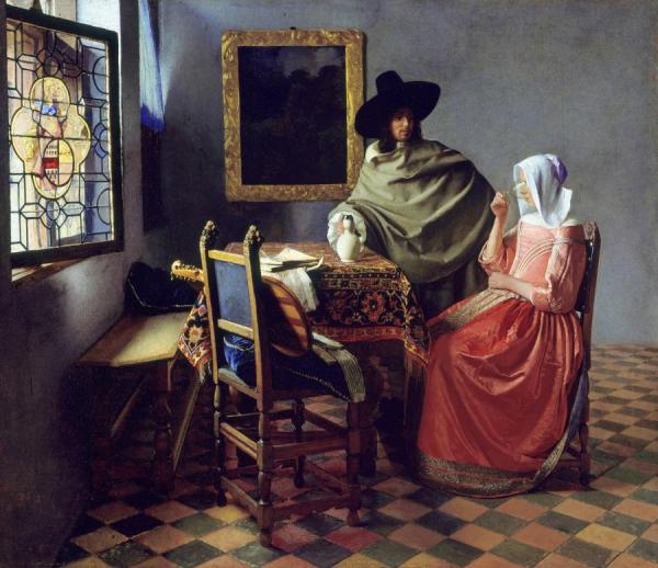 Johannes Vermeer The Glass Of Wine