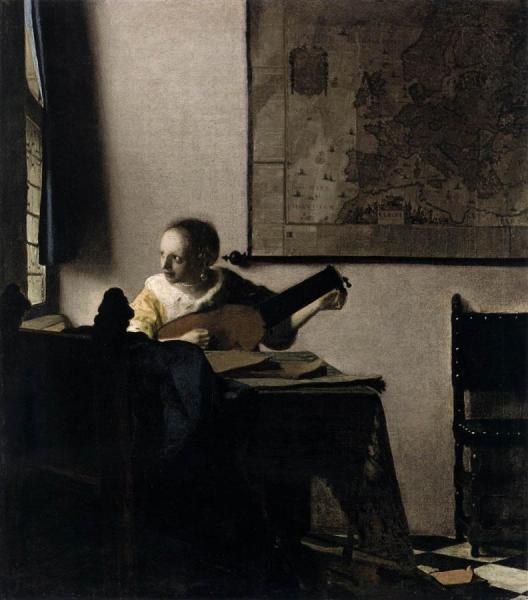 Woman With A Lute Near A Window by Johannes Vermeer