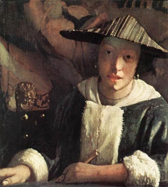 Johannes Vermeer Young Girl With A Flute