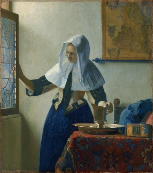 Young Woman With A Water Pitcher by Johannes Vermeer