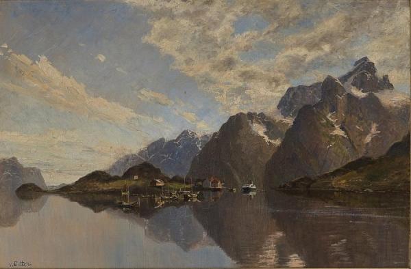 Fra Raftsund I Lofoten by Johannes Von Ditten