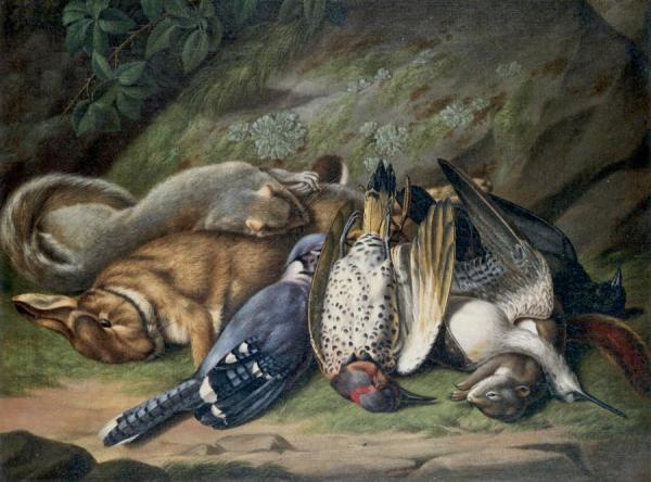Still Life With Game In A Landscape by John Archibald Woodside, Sr