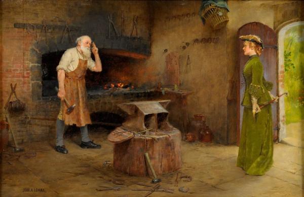 At Your Service by John Arthur Lomax Oil Painting Reproductions