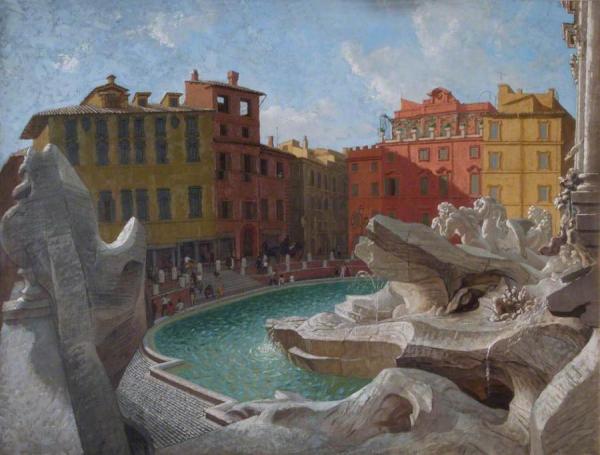 Piazza Trevi, Rome by John Arthur Malcolm Aldridge Oil Painting Reproductions