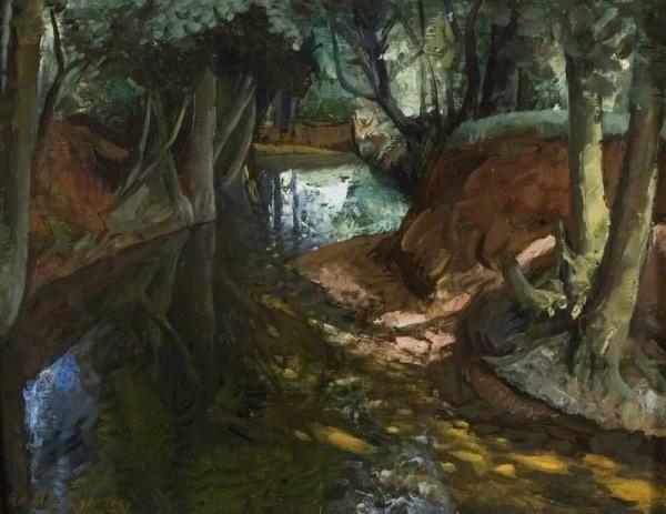 River Pant, Great Bardfield by John Arthur Malcolm Aldridge