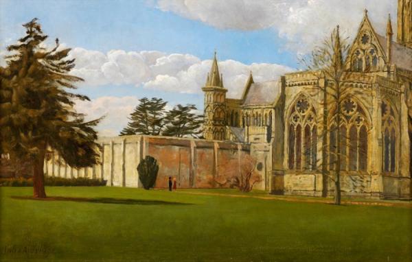 Salisbury Cloisters by John Arthur Malcolm Aldridge