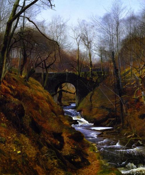 Ghyll Beck, Barden, Yorkshire by John Atkinson Grimshaw