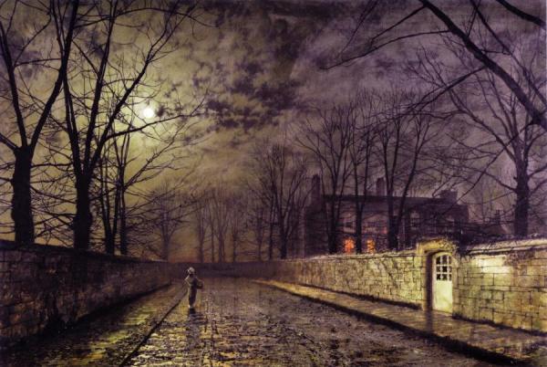 Silver Moonlight by John Atkinson Grimshaw