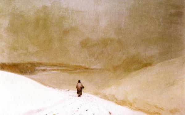 Snow And Mist: Caprice In Yellow Minor by John Atkinson Grimshaw