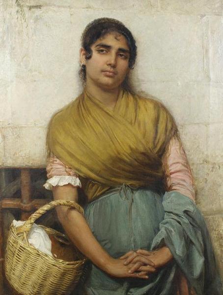 A Spanish Gypsy At A Prison Window by John Bagnold Burgess