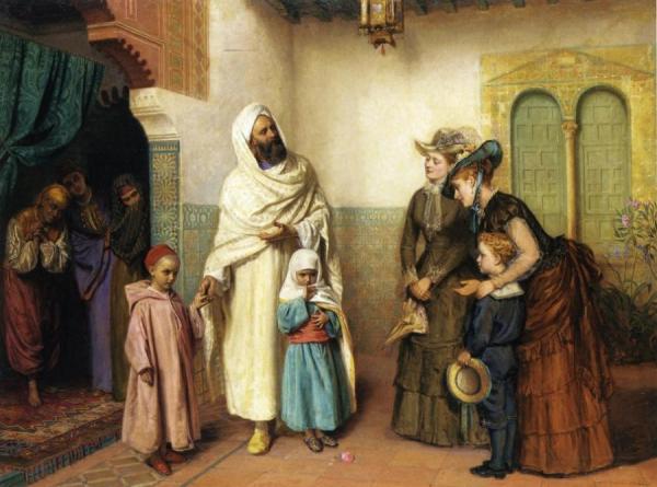 English Ladies Visiting A Moore's House by John Bagnold Burgess