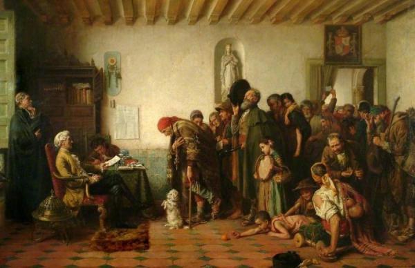 Licensing The Beggars In Spain by John Bagnold Burgess Oil Painting Reproductions
