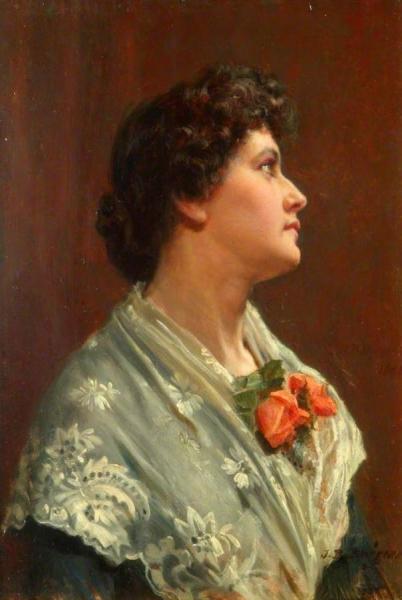 Portrait Of A Woman by John Bagnold Burgess