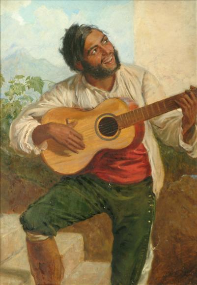 The Guitar Player by John Bagnold Burgess