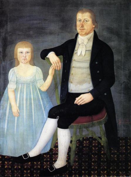 Comfort Starr Mygatt And His Daughter Lucy by John Brewster Jr.