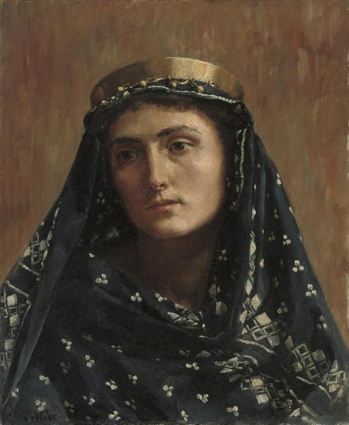 Portrait Of A Lady In Eastern Dress by John Collier