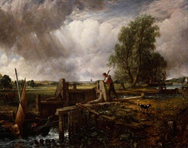 A Boat Passing A Lock by John Constable