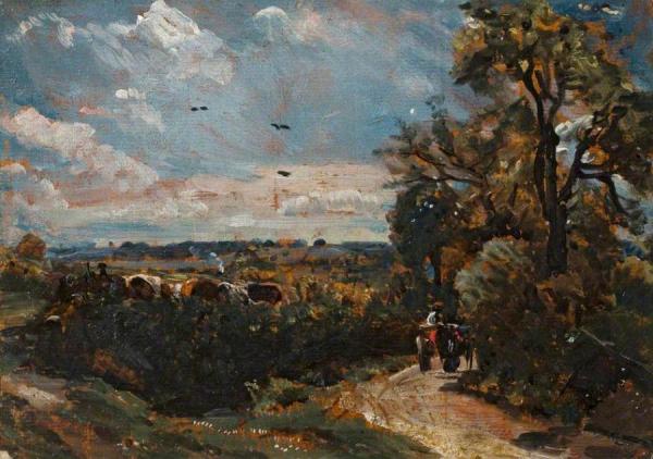 A Cart On A Lane At Flatford by John Constable Oil Painting Reproductions