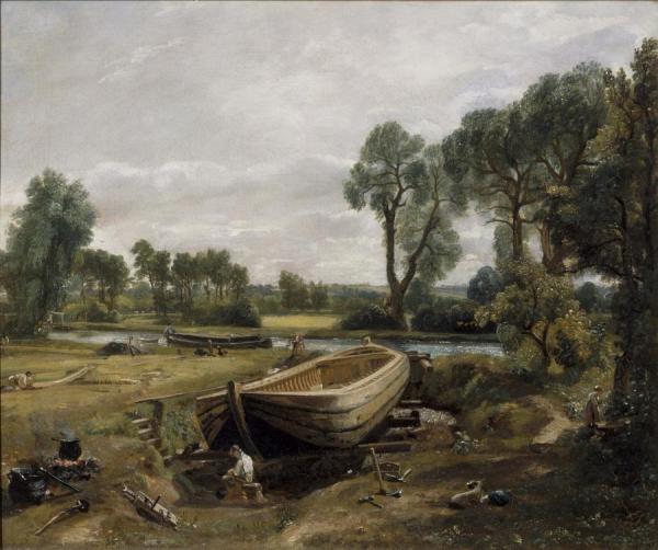 Boat Building Near Flatford Mill by John Constable