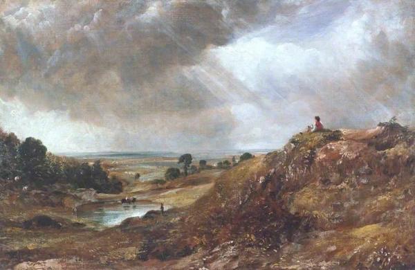 Branch Hill Pond, Hampstead Heath, With A Boy Sitting On A Bank by John Constable Oil Painting Reproductions
